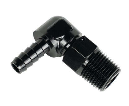 Aluminum Swivel Fitting 90° 7/8-14 UNF X 3/8" Barb