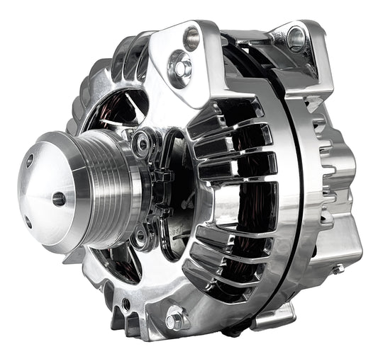 Chrysler Small Block100 AMP Chrome Alternator; 1 Wire