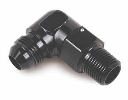Aluminum Swivel Fitting 90° 1/2" NPT X -6AN Male