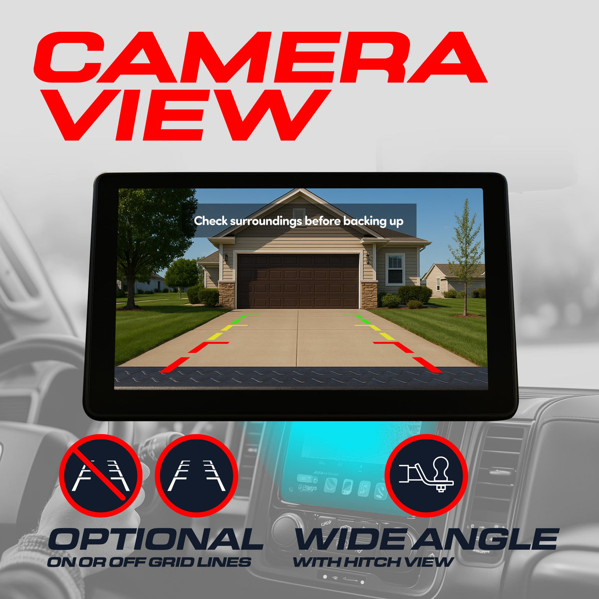 Dodge Dakota (1997-2011) Chrome Replacement Tailgate Bezel with Backup Camera