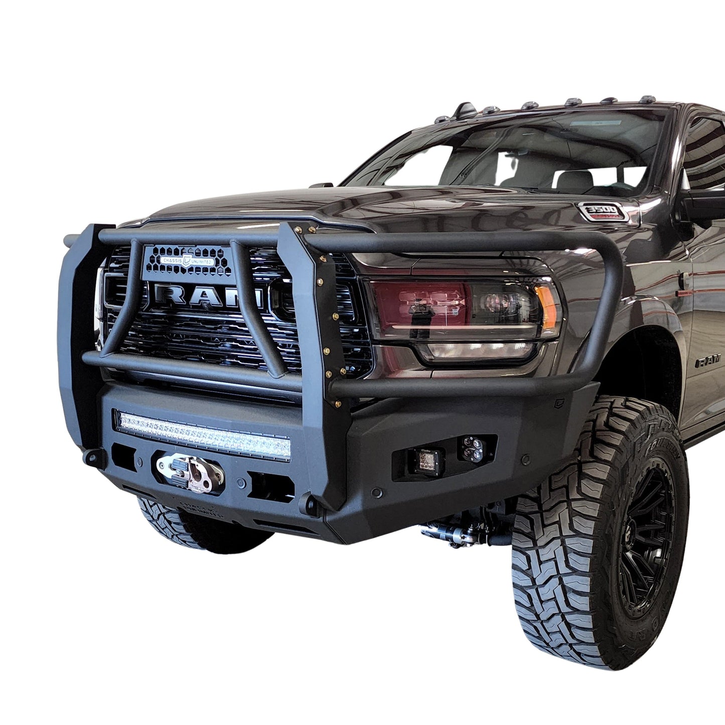 CHASSIS UNLIMITED ATTITUDE FRONT WINCH BUMPER W/ GUARD - CUB980321BG