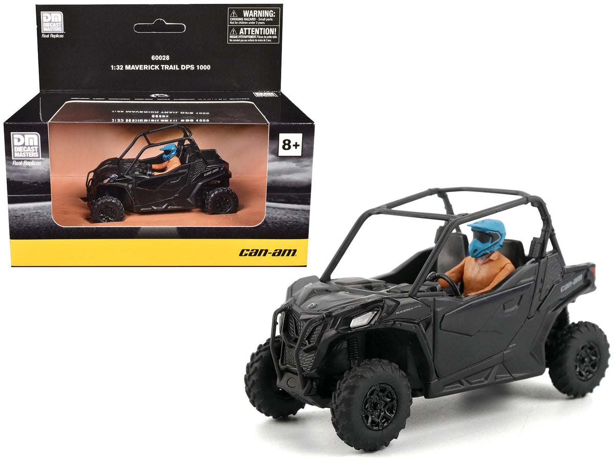 Can-Am Maverick Trail DPS 1000 Matt Black with Driver Figure 1/32 Diecast Model by BRP Models  free shipping USA