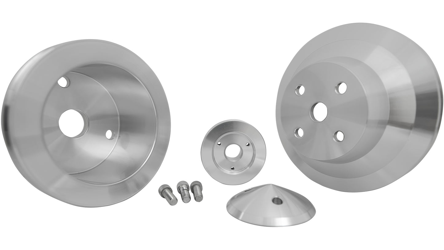 Small Block Chevy Pulley Kit - V-Belt - LWP
