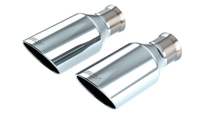 2021-2024 Ram 1500 TRX Tip Kit Single Round Rolled Edge Angle-Cut Bright Chrome
