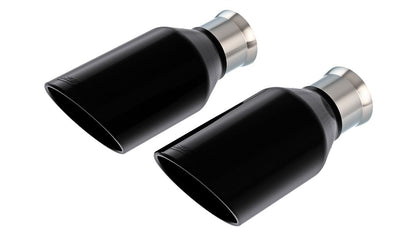 Borla 2021-2024 Ram 1500 TRX Tip Kit Single Round Rolled Edge Angle-Cut Black Chrome Part # 60718BC