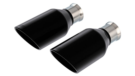 Borla 2021-2024 Ram 1500 TRX Tip Kit Single Round Rolled Edge Angle-Cut Black Chrome Part # 60718BC