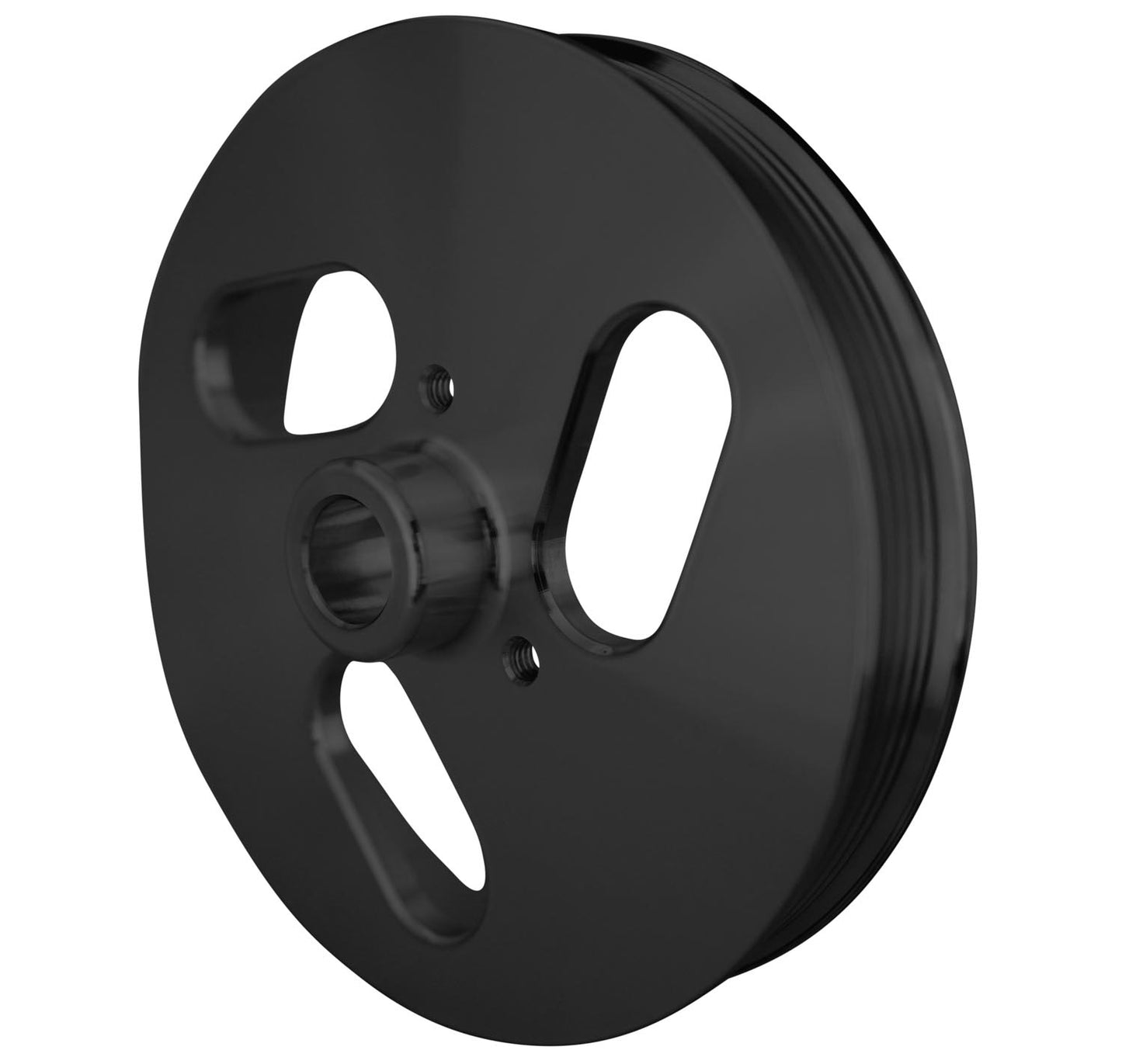 Chevy Serpentine Power Steering Pulley - Press Fit - Black