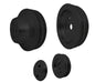 Small Block Chevy High Flow Pulley Kit - SWP - 2V - Black