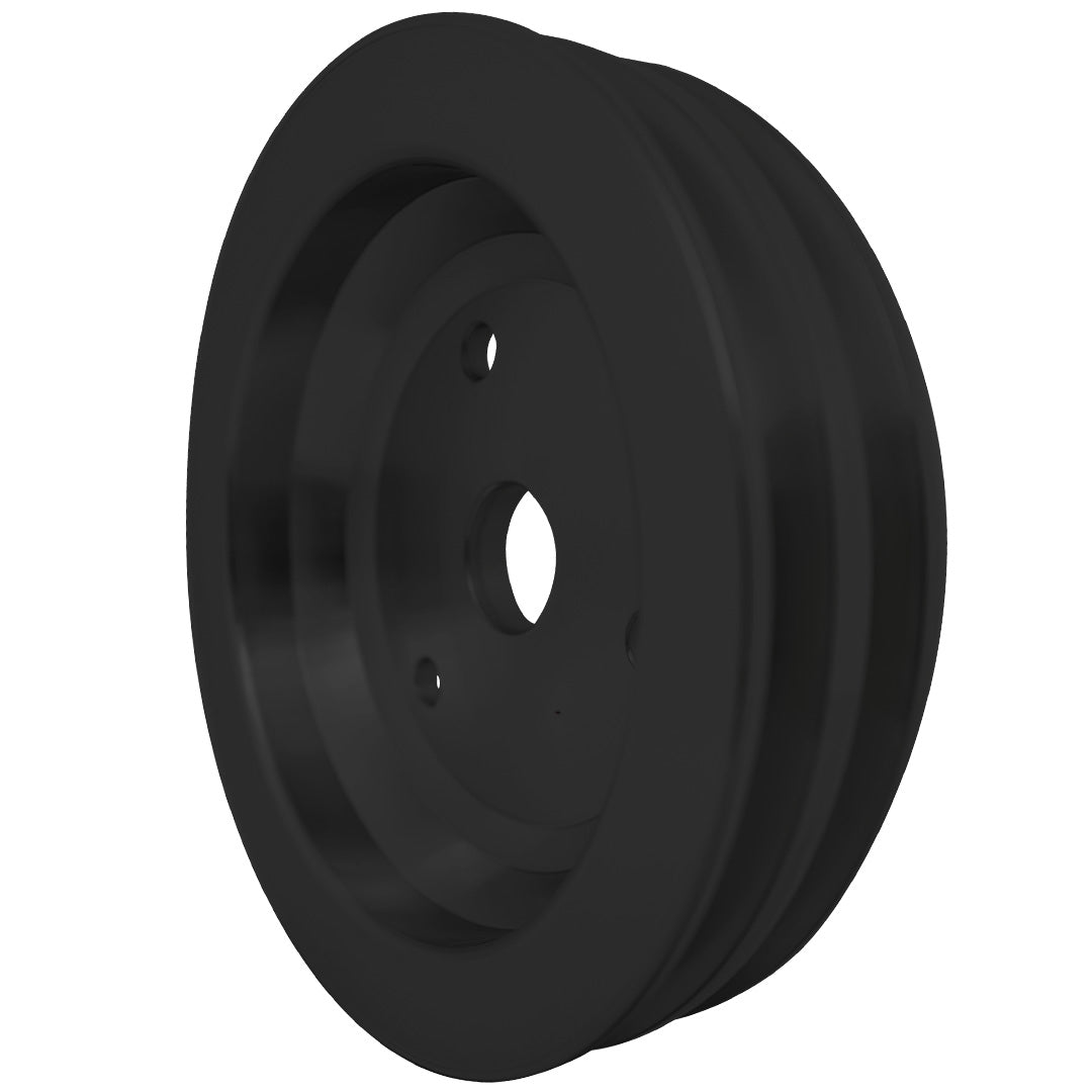 Small Block Chevy Crankshaft Pulley - High Flow - 2V - SWP - Black