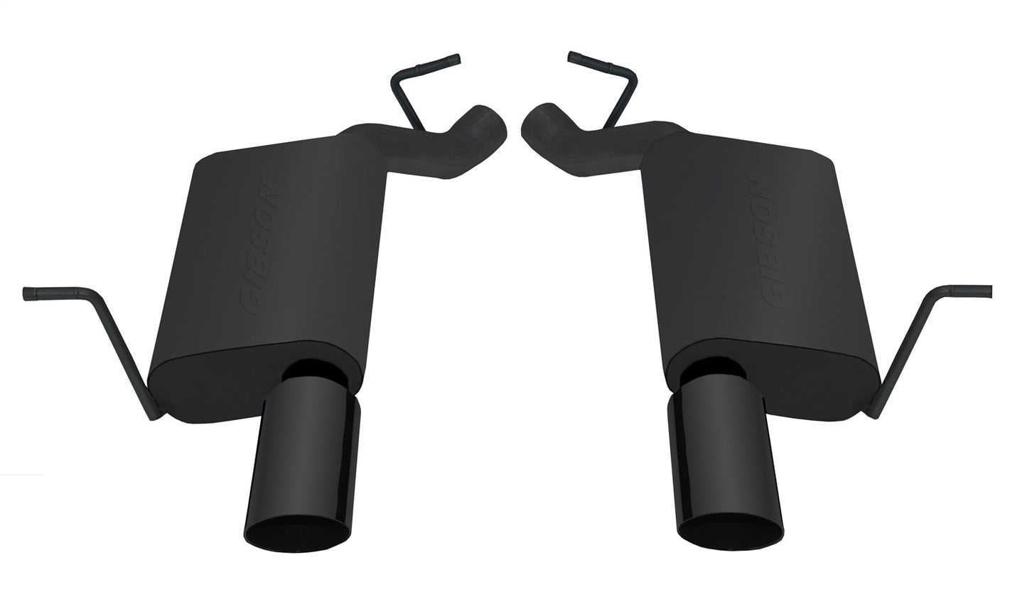 Axle Back Dual Exhaust System; Black Elite