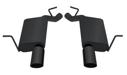 Axle Back Dual Exhaust System; Black Elite