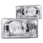 Anzo 2000-2004 Ford Excursion Crystal Headlights Chrome 2pc