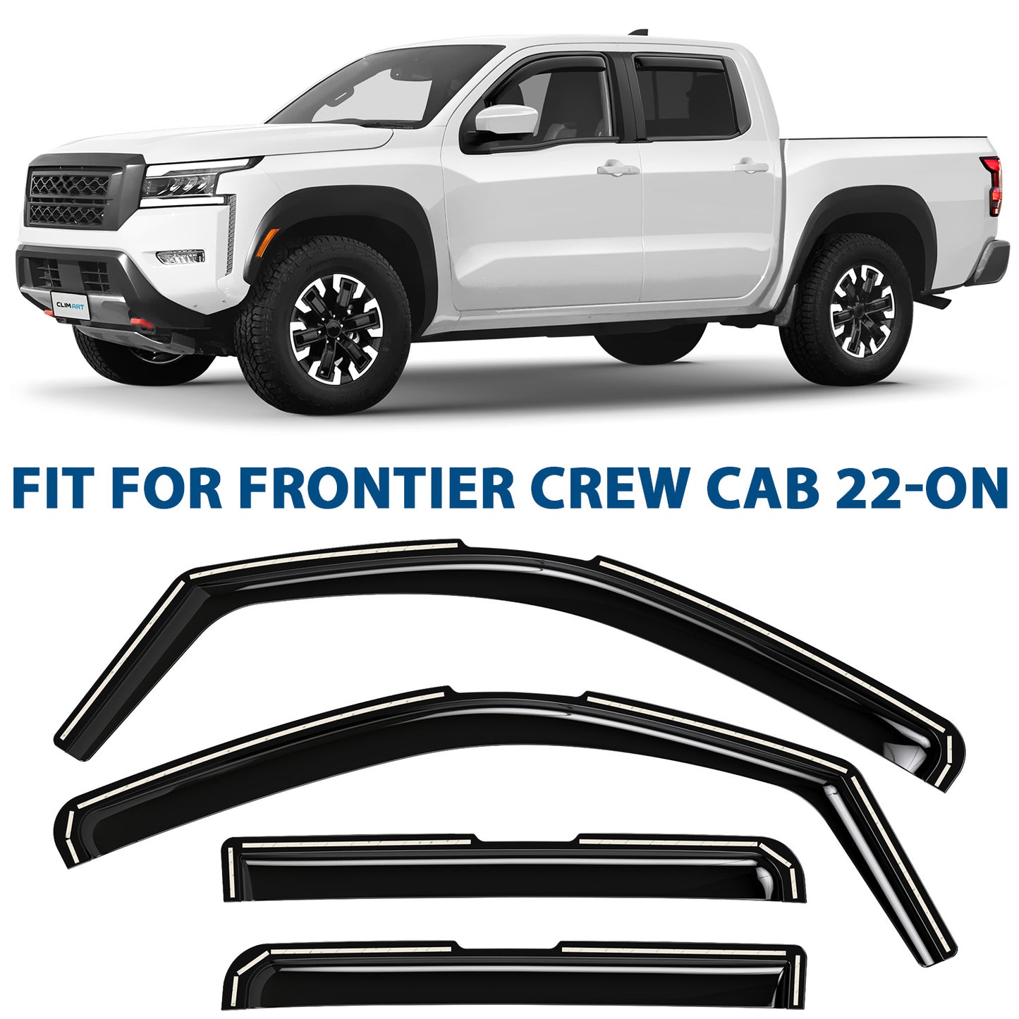 CLIM ART In-Channel Window Deflectors Extra Durable