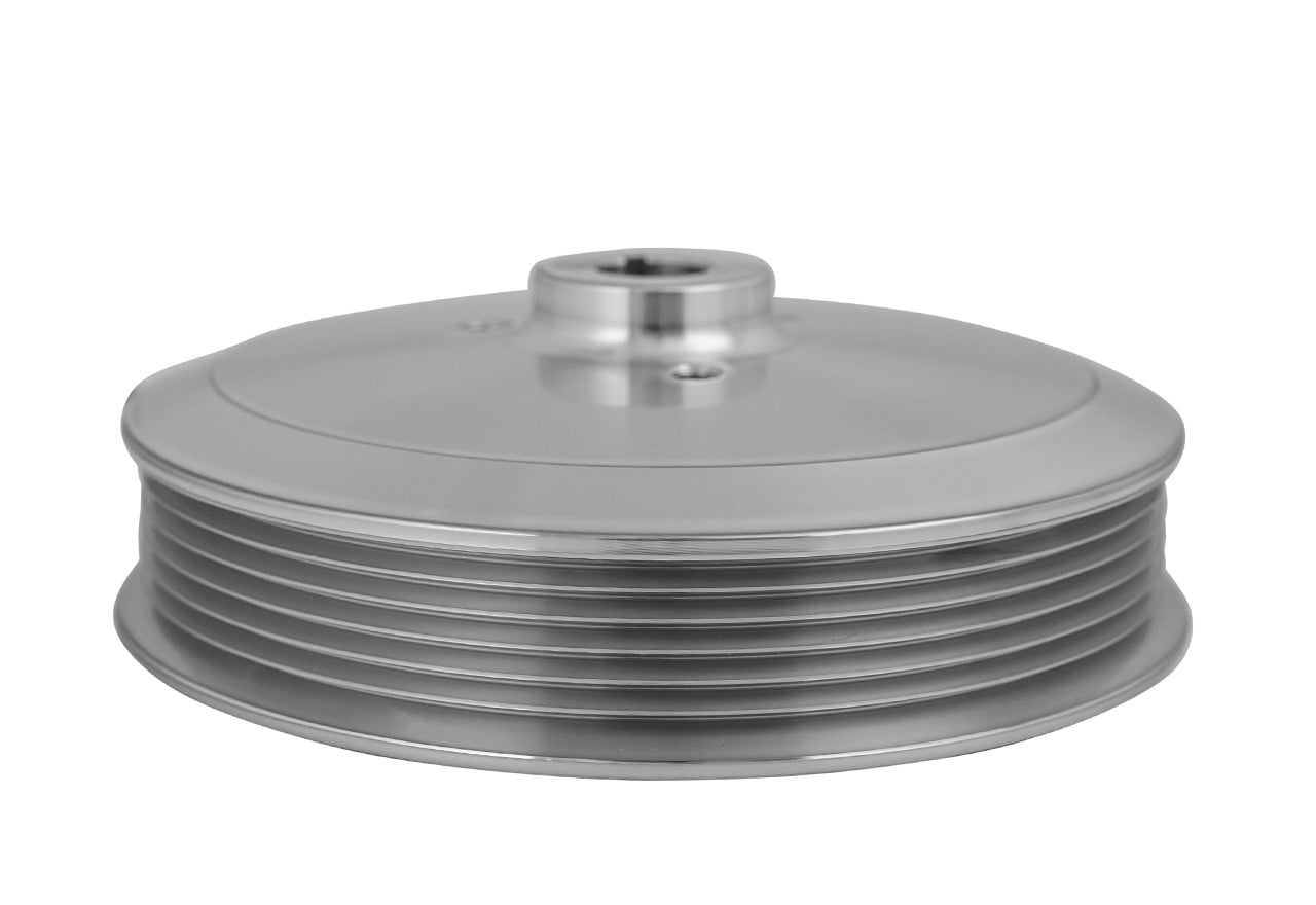 Serpentine Power Steering Pulley - Keyway - Silver