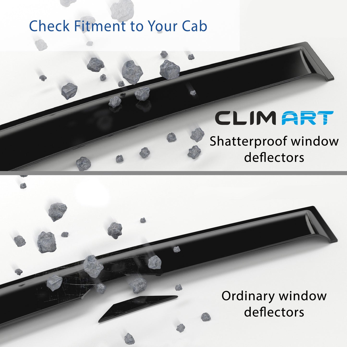 CLIM ART In-Channel Window Deflectors Extra Durable