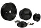 Small Block Chevy High Flow Serpentine Pulley Kit - 1V - Black