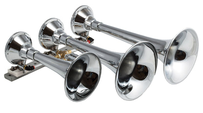 Kleinn Air Horns - 630 - Chrome Triple Train Horn