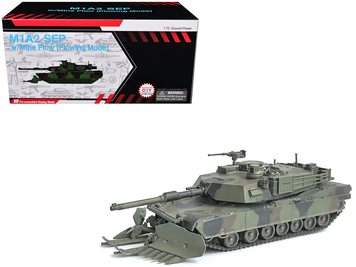 United States M1A2 SEP (System Enhancement Package) Tank with Mine Plow (Plowing Mode) "United States Army 1st Battalion 16th Cav. Reg. Fort Knox" (2002)" Green Camouflage "NEO Dragon Armor" Series 1/72 Plastic Model by Dragon Models  free shipping USA