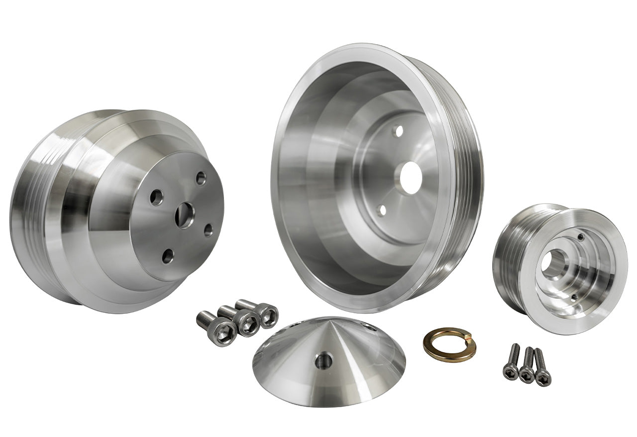 Small Block Chevy High Flow Serpentine Pulley Kit - LWP