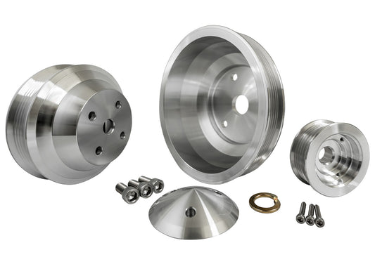Small Block Chevy High Flow Serpentine Pulley Kit - LWP