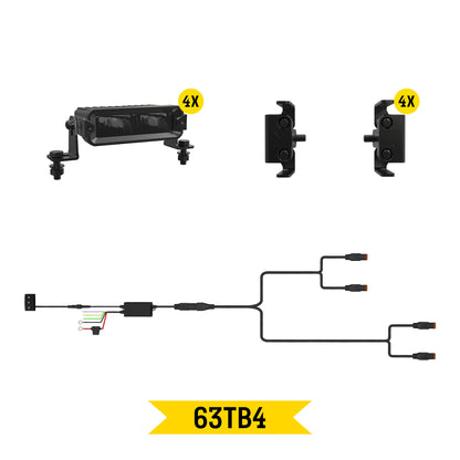 Tiny Monster 63TB4 Tiny Monster Grille Kit For Toyota Tundra SR5 2022-25 (4 Light Bars Harness Brackets)