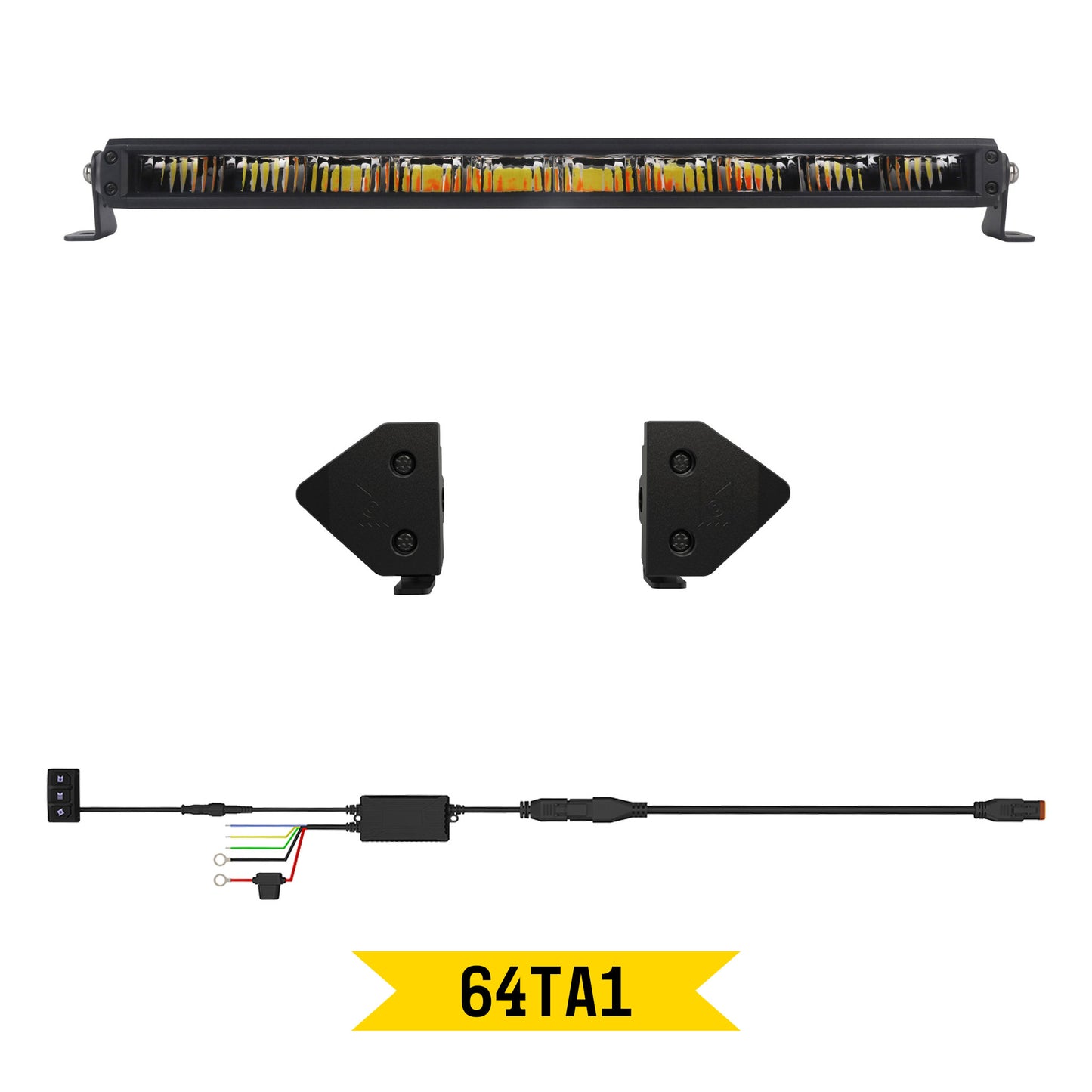 Tiny Monster 64TA1 Tiny Monster Grille Kit For Toyota Tundra TRD Pro 2022-25 (1 Light Bar Harness Brackets)