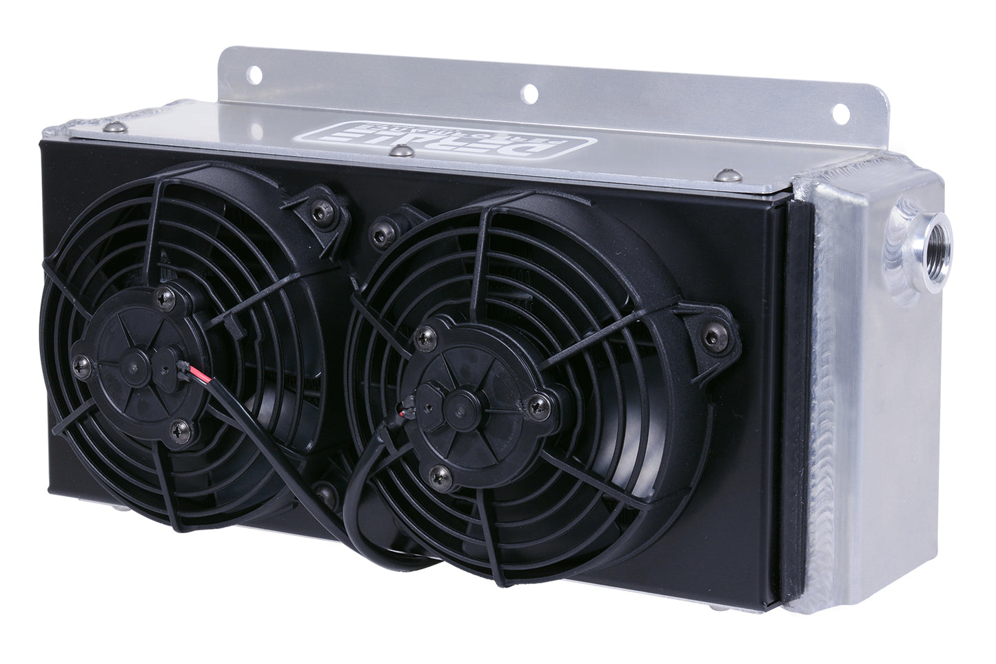 11 Row Hi-Flow Racing Remote Fluid Cooler With Dual Fans 7/8-14 UNF O-ring