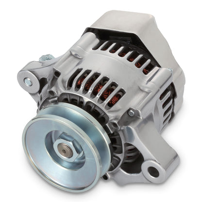 100% NEW  POLISHED  1-WIRE MINI ALTERNATOR  GM 50 AMP.