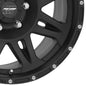 Torq Matte Black 17x8 6x5.5 4.5BS Offset 0mm Cap P/N 8425041
