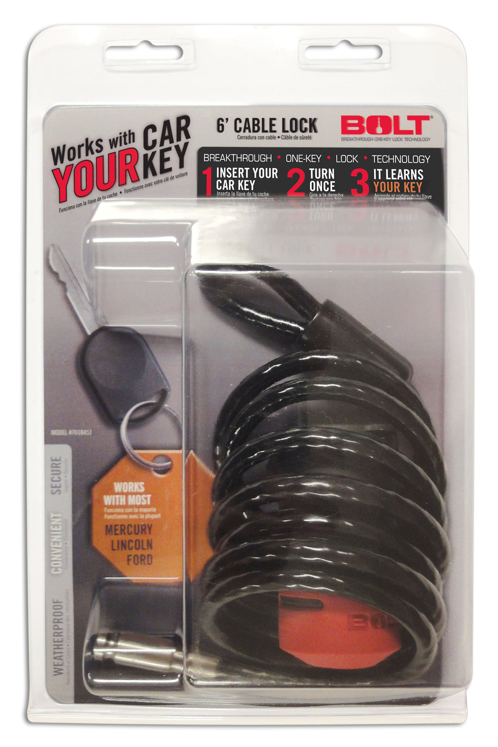 BOLT 6Ft. Cable Lock Ford