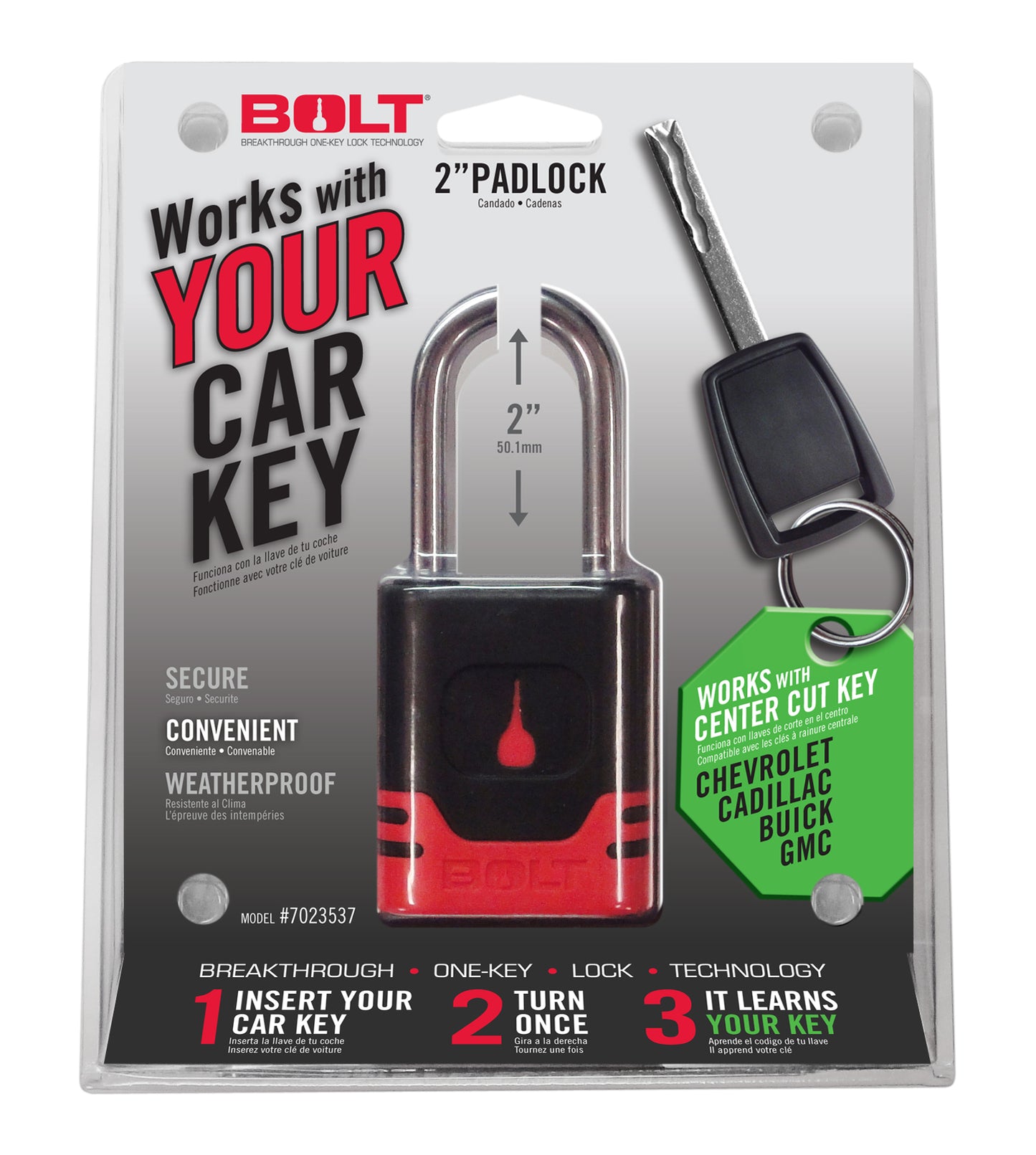 BOLT Padlock GM Center Cut