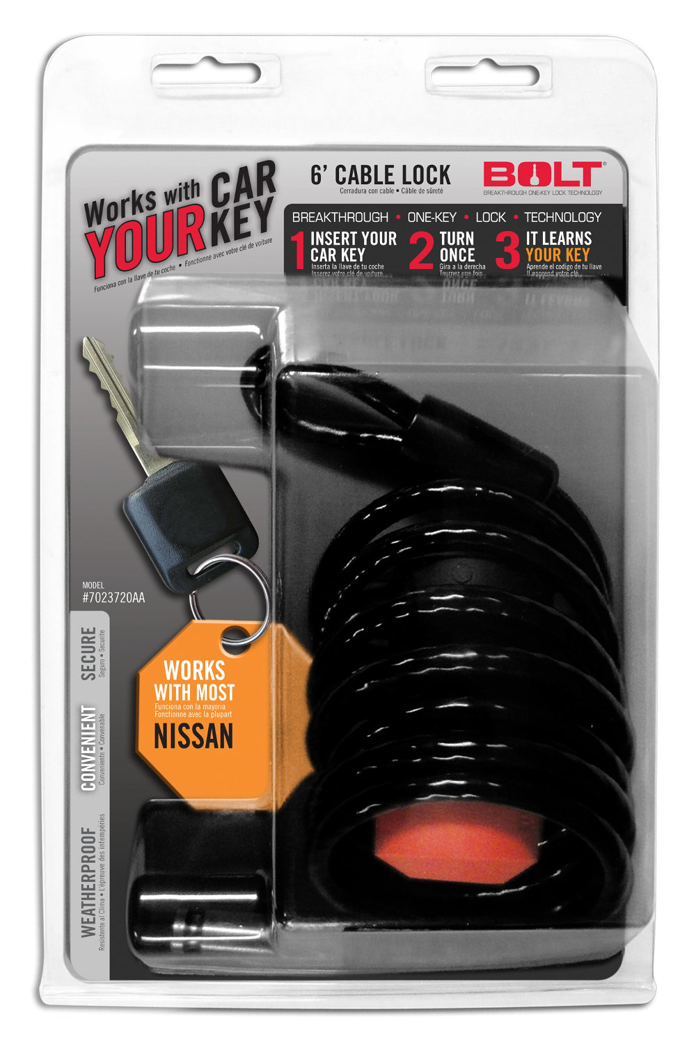 BOLT 6Ft. Cable Lock Nissan