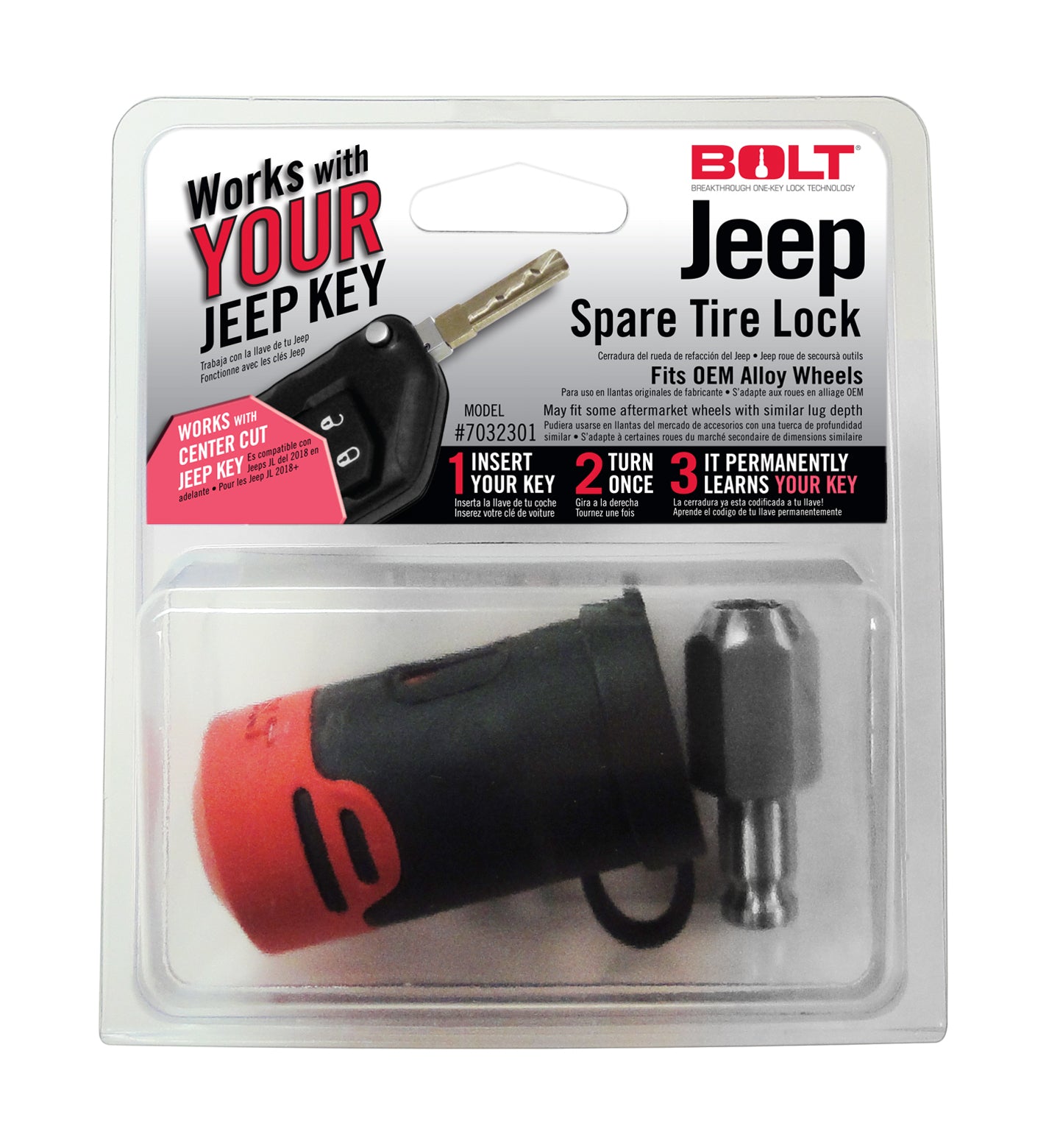 BOLT Spare Tire Lock (Jeep JL)