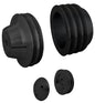 Big Block Chevy V-Belt Pulley Kit - 3V - LWP - Black