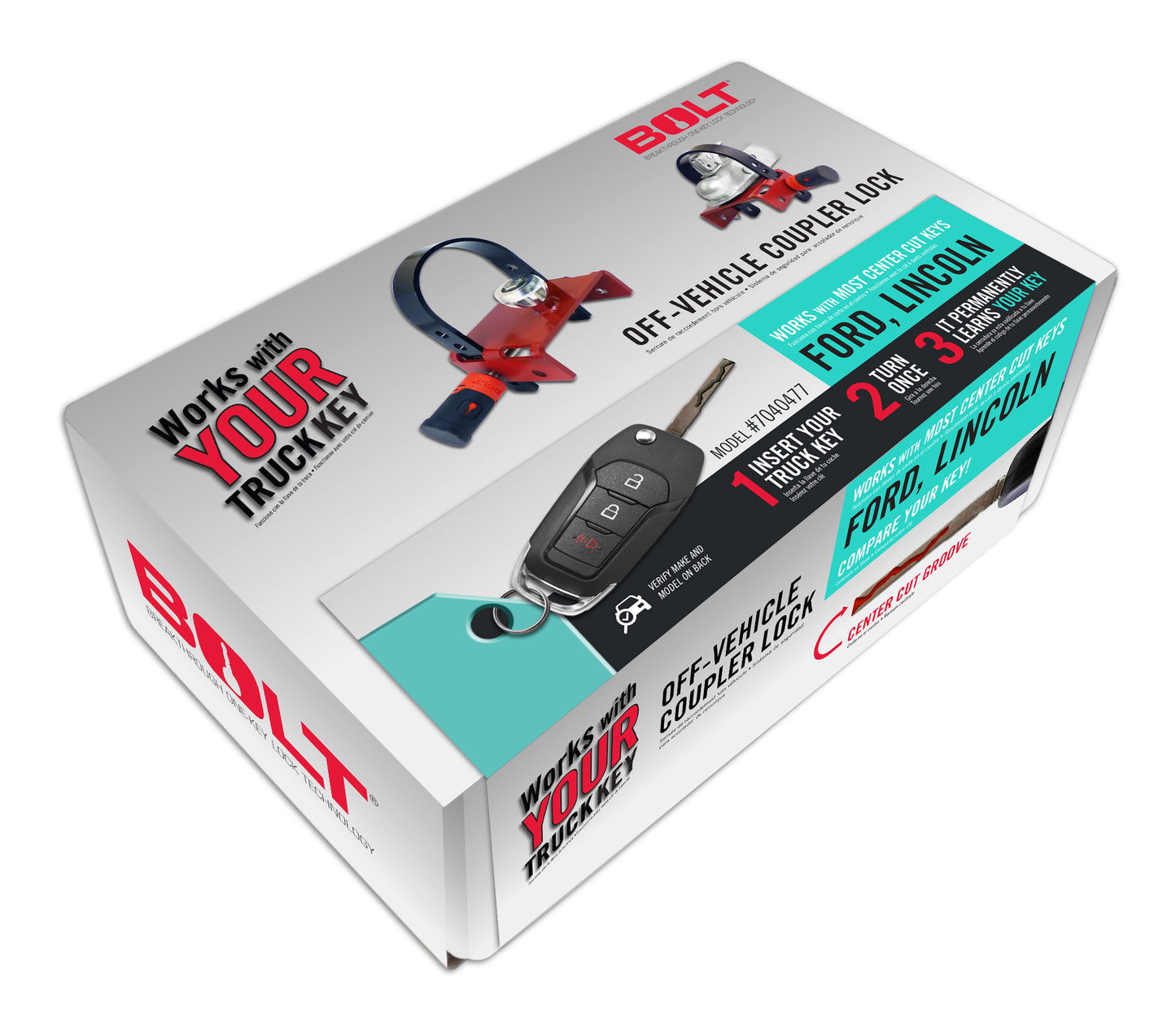 BOLT Off-Vehicle Coupler Lock Ford Center Cut