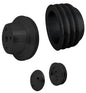 Big Block Chevy V-Belt Pulley Kit - 3V - LWP - Black