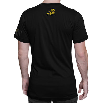 KC Classic Yellow Logo Tee Shirt - Black - 3X-Large