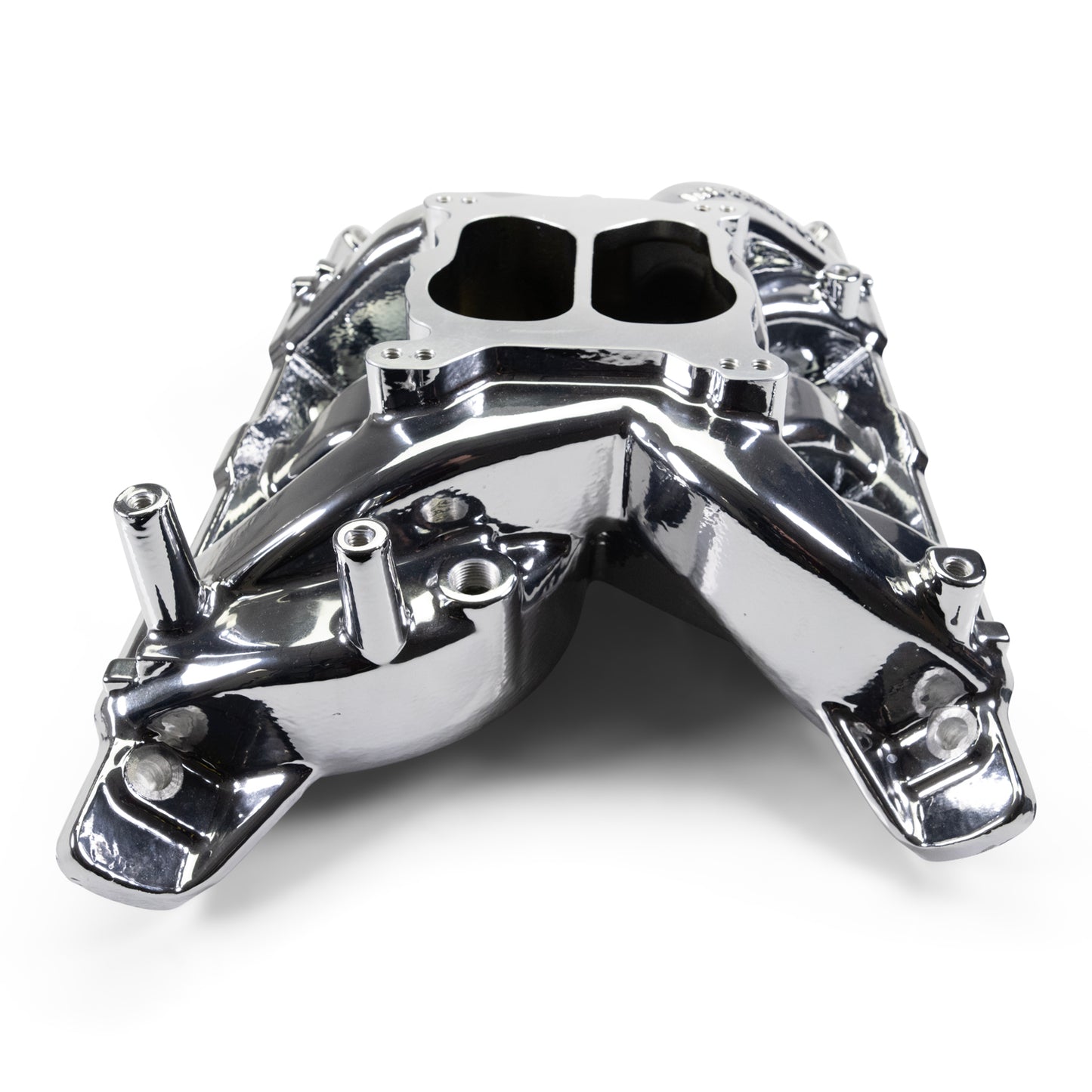 Performer RPM Pontiac 326-455 Intake Manifold  Chrome Plasma Finish