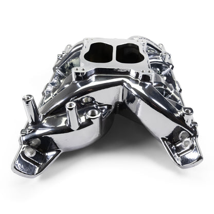 Performer RPM Pontiac 326-455 Intake Manifold  Chrome Plasma Finish