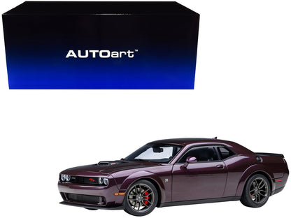 2022 Dodge Challenger R/T Scat Pack Widebody Hellraisin Purple Metallic 1/18 Model Car by Autoart  free shipping USA