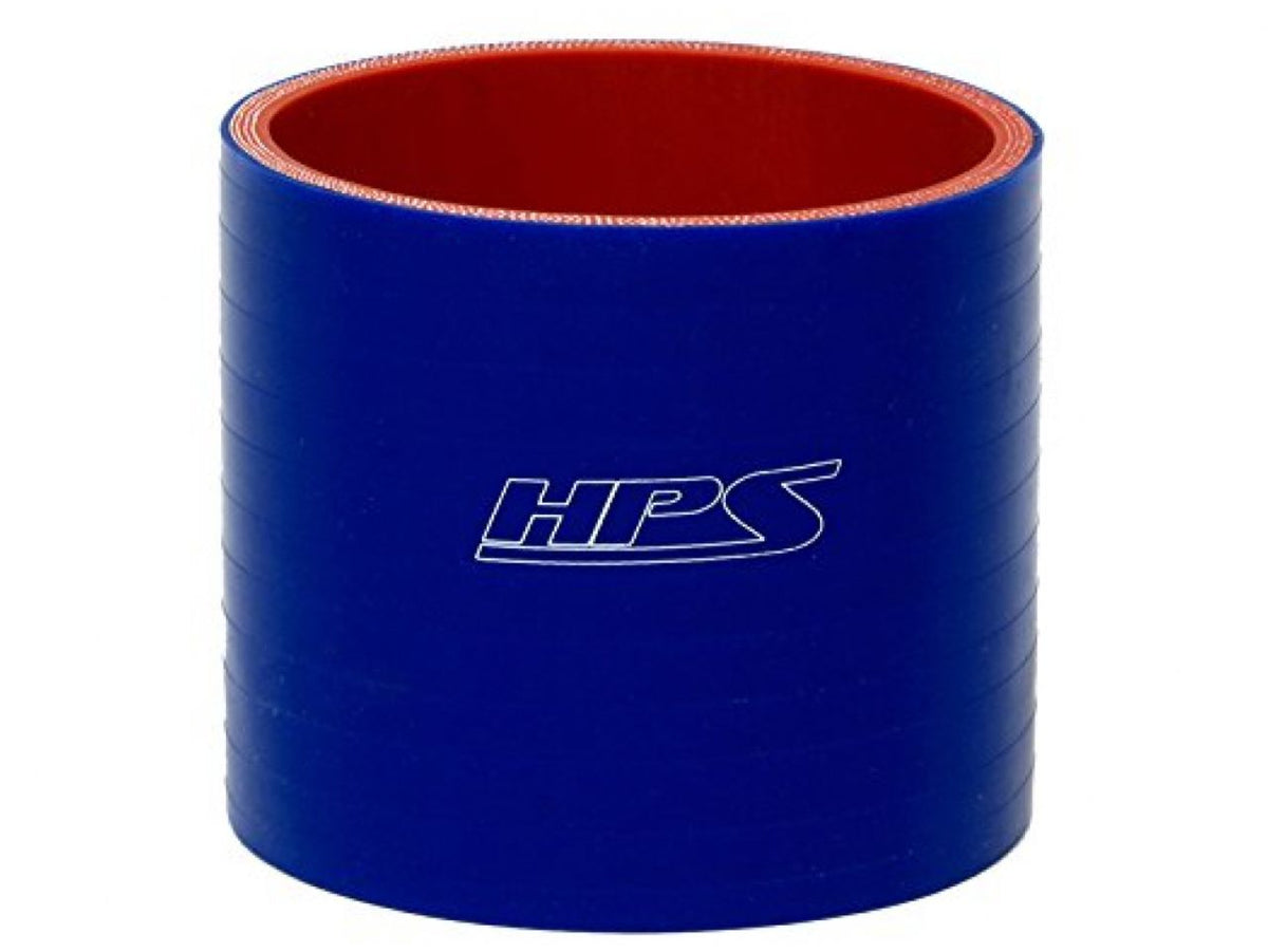 HPS 3" ID, 6" Length, Silicone Straight Coupler Hose, High Temp 4-ply Reinforced, 76mm ID, Blue