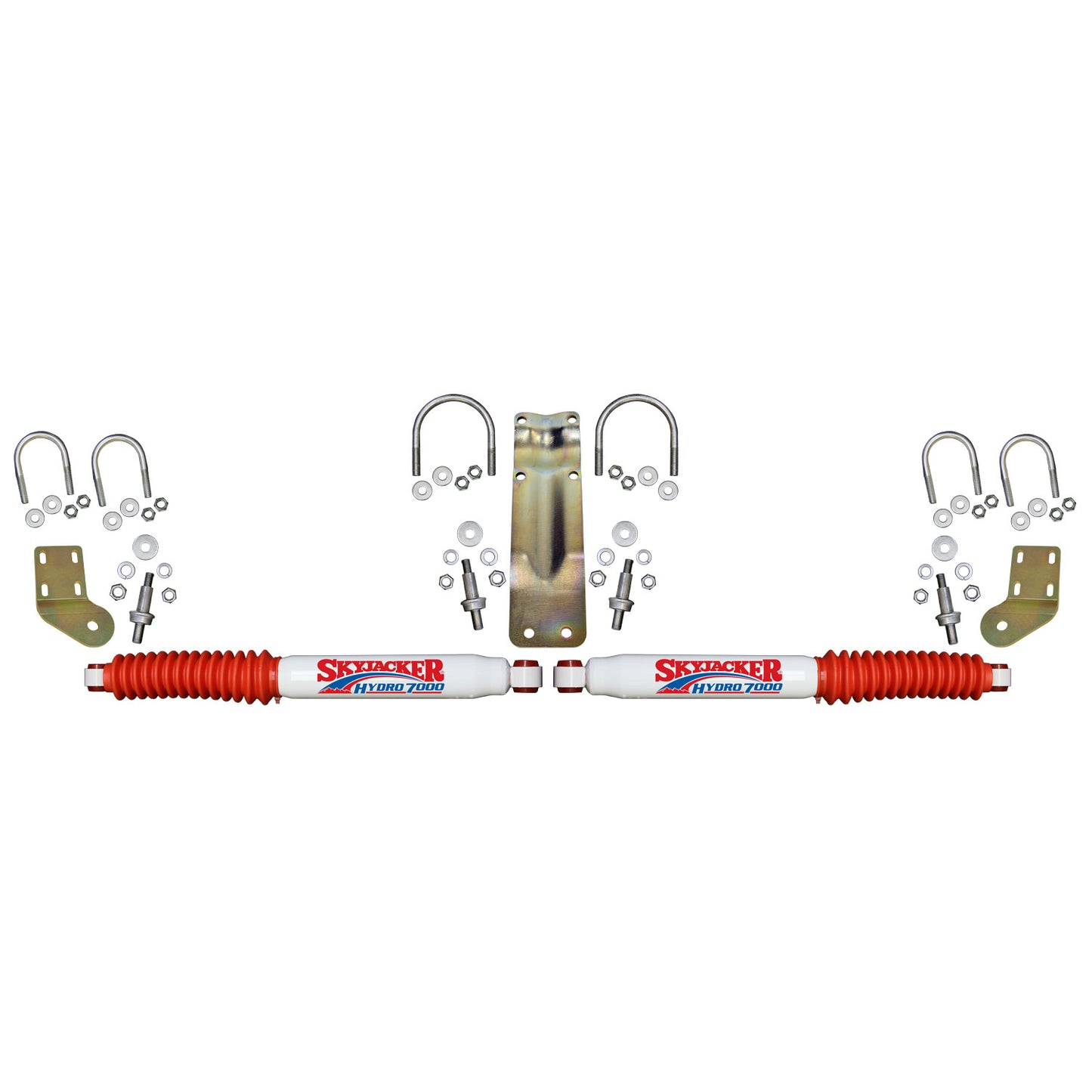 7000 Dual Stabilizer Kit With White Cylinders And Red Boots.
