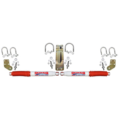 7000 Dual Stabilizer Kit With White Cylinders And Red Boots.