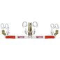 7000 Dual Stabilizer Kit With White Cylinders And Red Boots.