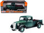 1937 Ford Pickup Truck Green and Black 1/24 Diecast Model Car by Motormax  free shipping USA