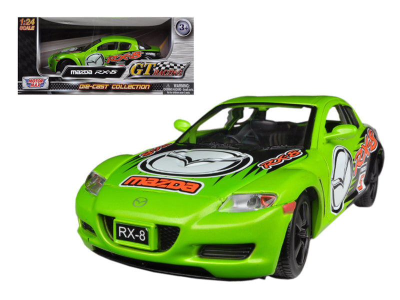 Mazda RX-8 #5 Green "GT Racing" Series 1/24 Diecast Model Car by Motormax  free shipping USA