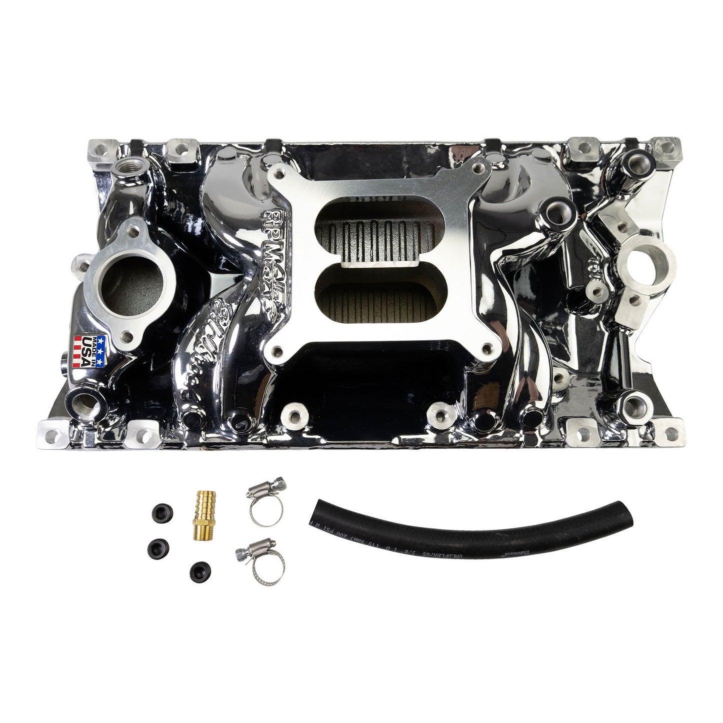 Edelbrock RPM Air-Gap Manifold For Small-Block Chevy Vortec  Chrome Plasma