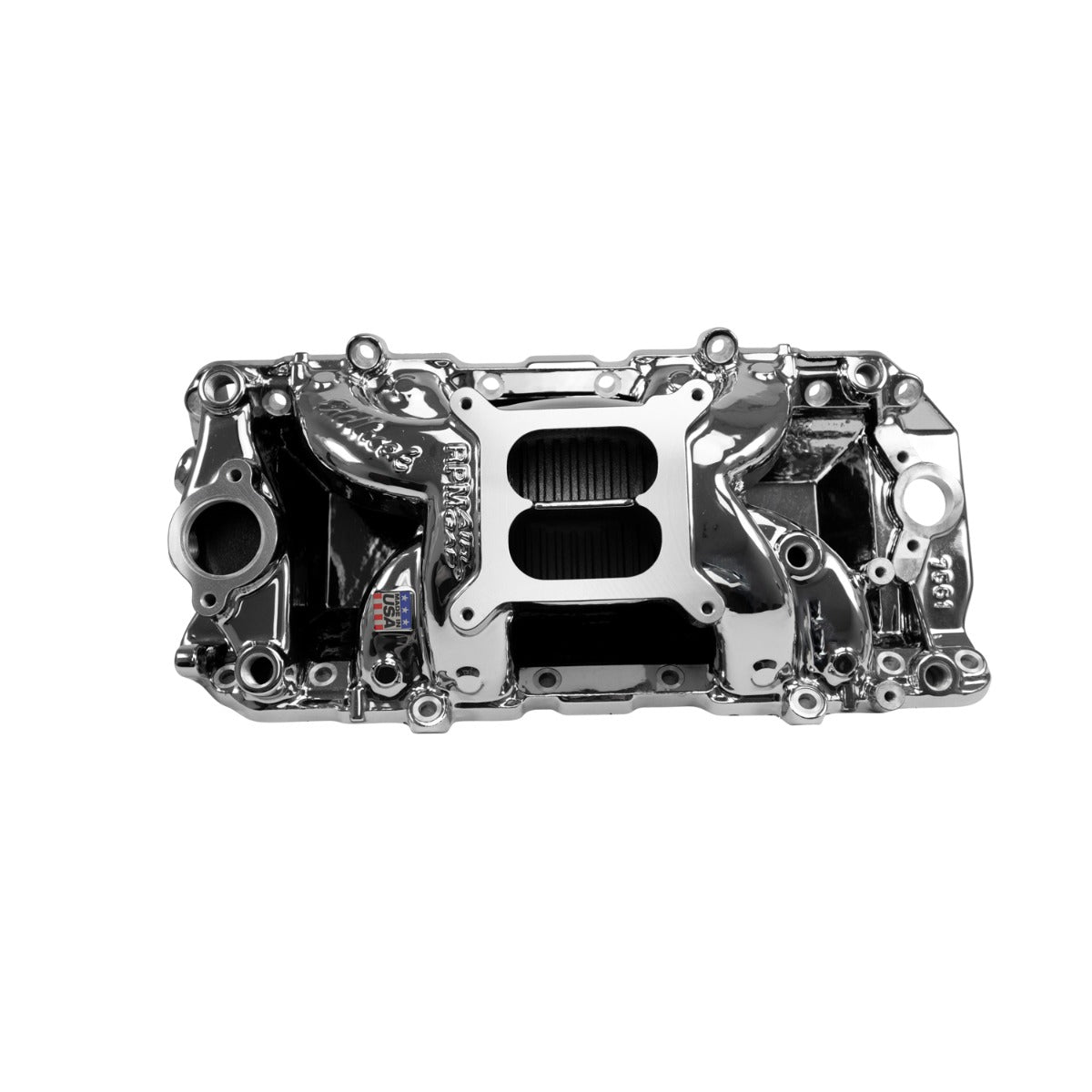 RPM Air-Gap Intake Manifold For Big-Block Chevy Oval Port  Chrome Plasma Finish