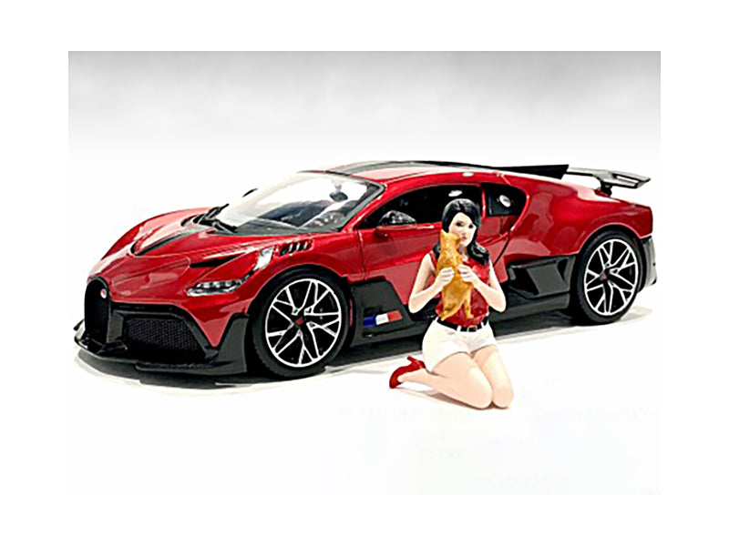 "Girls Night Out" Gigi with Cat Figurine for 1/24 Scale Models by American Diorama  free shipping USA