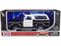 1978 Ford Bronco Police Car Unmarked Black and White "Law Enforcement and Public Service" Series 1/24 Diecast Model Car by Motormax  free shipping USA